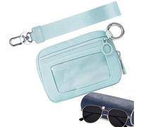 Genérico Cartera Pequeña - 14cm Bolso | Monedero Mujer Niña con Ventana ID, Cremallera Poliéster Impermeable Tarjetero Monedas Ligero Resistente Viaje Pulsera Mano 19,2cm