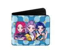 Genérico Cartera periférica Demon Hunters de 1 Pieza, Cartera periférica de Cuero con Estampado de Juego, sección Corta (Style 7)