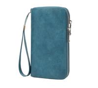Genérico Carteras De Mujer Grandes - Cartera Vertical Coreana con RFID para Hombre y Mujer Diseño Billetera Corta de Doble Suelta Color Sólido y Función de Identificación por