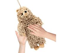 Genérico Cartoon Bear Shaped Fuzzy Ball Hand Towels, 3D Cute Super Absorbent Quick Dry Soft Chenille Bathroom & Kitchen Towel with Hanging Loop, Cute 3D Bear Design Decorative Hand Towel for Home Use