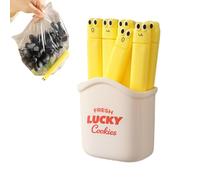 Genérico Cartoon Food Bag Clips Magnetic Clamp Set, for Airtight 6 Pieces Storage Potato Chip Sealing Kitchen Organizer | Ideal Home Cabinet Pantry Camping Party Bread Candy Snack Package