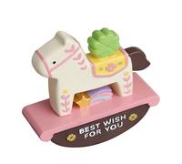 Genérico Cartoon Horse Figurine - 2026 Fortune Wealth Mascot | Resin Rocking Horse Statue with Detailed Design, Decorative Figurine for Office Desk Entryway Table TV Cabinet Bedside Table