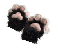 Genérico Cartoon Paw Mittens - Adorable Furry Animal Gloves, Plush Kitten Hand Cover, Coziy Winter Warmers | Holiday Boys Girls Cosplay Accessory, Costume Party Wear, Soft Plush Hand Protection, Gift