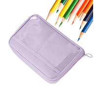 Generico Cartoon Pencil Bag, Multifunctional Pencil Pouch with 12 Compartments, High Capacity Sturdy Case, Lightweight Portable Organizer for School and Home Use, Polyester, violeta, riferimento