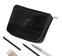 Generico Cartoon Pencil Bag, Multifunctional Pencil Pouch with 12 Compartments, High Capacity Sturdy Case, Lightweight Portable Organizer for School and Home Use, Polyester, Negro , riferimento