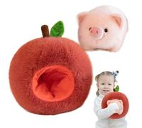 Generico Cartoon Pink Plush Animal, Cute Plush Toy Dolls Pillow Set, Fruit Shape Soft Pillow, Room & Home Decor, Stuffed Toys for Birthdays, Cozy Adorable Gift Idea