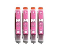 Genérico Cartucho de Tinta 24XL 24 para T2431 T2432 XP-55 XP-750 XP-760 | Juego de cartuchos 24 y 24XL, tinta dye, 13 ml por cartucho(4PCS Light Magenta)
