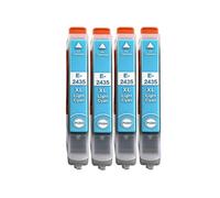 Genérico Cartucho de Tinta 24XL 24 para T2431 T2432 XP-55 XP-750 XP-760 | Juego de cartuchos 24 y 24XL, tinta dye, 13 ml por cartucho(4PCS Light Cyan)