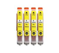 Genérico Cartucho de Tinta 24XL 24 para T2431 T2432 XP-55 XP-750 XP-760 | Juego de cartuchos 24 y 24XL, tinta dye, 13 ml por cartucho(4PCS Yellow)