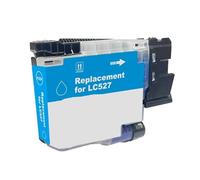 Genérico Cartucho de Tinta, Compatible con Brother, LC-527 LC527 527 | MFC-J4550DW/J4350DW/4550/4350, lleno de tinta, chip instalado(LC527 C 1PC)