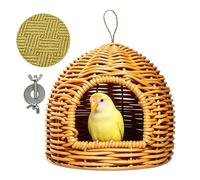 Genérico Casa de Pájaros - Hamaca Imitación Ratán Transpirable,Casa Pequeña de Jaula Interior | para Juego Y Descanso De Pinzones, Loro, Periquito, Periquito Australiano, Cacatúa NINFA, Inseparable