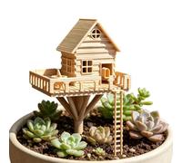 Genérico Casa del Árbol en Miniatura para Macetas,Accesorio Decorativo de Jardines de | Mini Casa del Árbol, Decoración para Macetas,Apto para porches, césped, Patios, Balcones y Jardines