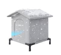 Generico Casa para gatos al aire libre - Oxford Cloth Sponge Insulated 40 x 38 x 45 cm | Waterproof Windproof Cave, Weatherproof Cat Shelter | Patio, Balcony, Winter, Play, Sleeping Refuge For Outdoor