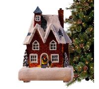 Genérico Casas De Pueblo Navideño | Pueblo De Nieve con Luces | Decoración Hogar para Estante Ventana Escaparate | Fiesta Invierno Navidad