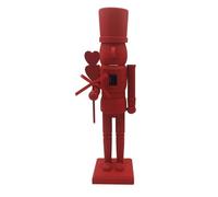 Genérico Cascanueces de Madera - Figuras Soldados del Amor 36 cm - Decoración para San Valentín y Navidad - Decoración navideña en Mesa, estantería, Chimenea o Pieza Maestra