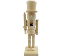 Genérico Cascanueces de Madera Sin Terminar, Cascanueces de Navidad de Madera,Sin Terminar para Colorear Adornos de Navidad, Sin Pintar Decoración Navideña DIY para Hogar y Sala de Estar (A)