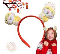 Genérico Casco Serpiente, Diadema Serpiente Año 2025,Linda diadema de serpientes de peluche | Accesorios de fotografía del año de la serpiente, peinado de peluche para la familia de los amigos