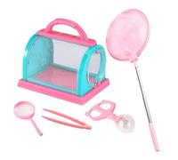 Genérico Case - Conjunto de Objeto Naturaleza Portátil para los | Conjunto de Recogida de jaulas, Jaula de Mariposas, hábitat para Animales pequeños con jaulas de Rejilla y Accesorios para el