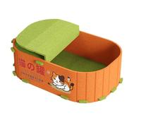 Generico Caseta para gatos - Fieltro 51,5 x 31,5 x 16,5 cm | A de fieltro para interiores, casa de descanso para gatitos | gato que duerme, se rasca y juega para el confort doméstico