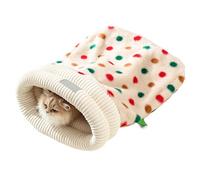 Generico Caseta saco de dormir para gatos de interior | Cama cálida térmica para animales domésticos - Túnel cueva para gatos para el invierno, para casa, apartamento, salón, dormitorio, Navidad, Año