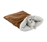 Generico Caseta Suave para Gatos, Saco Envolvente para Animales domésticos | Cama climatizada Invernal para Descanso, casa y Viaje, Navidad, Coche Interior
