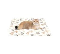 Generico Caseta térmica para gatos, manta térmica para animales domésticos con motivo de huellas de | Alfombrilla cálida para - Para gatos, perros, , cachorros, para interiores, casa de