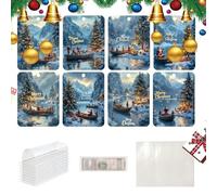 Genérico Cash Clips for Christmas, Santa Money Dispenser, Festive Money Cards, Christmas Tree Cash Holders, 8-Piece Christmas Money Holder Cards Santa-Themed Money Dispenser for Holiday Celebrations,
