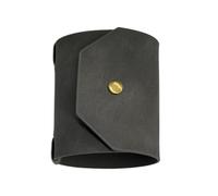 Genérico Cash Wrap Wallet with Clasp, Slim Leather Fast Access Money Holder, Quick Cash Organizer with Elastic Bands