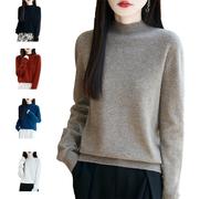 Genérico Cashmere Sweaters for Women, 100% Cashmere Turtleneck Crewneck, Wool Seamless Pullover, Fall Winter Trendy. (B,3XL)