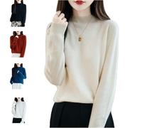 Genérico Cashmere Sweaters for Women, 100% Cashmere Turtleneck Crewneck, Wool Seamless Pullover, Fall Winter Trendy. (A,3XL)