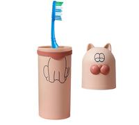 Genérico Caso De Pasta De Portátil: Caso De Confianza para Brust De Denti | 2 En 1 Recipiente De Viaje con Diseño De Gato, Caja Protectora Universal para Cepillo De Y Pasta De, Accesori
