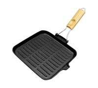 Genérico Cast Iron Pan - Oven Griddle Pan | Non Stick Skillet with Baking Cooking Grilling Functions, Kitchen Cookware with Stove Oven Use, Outdoor Camping Campfire Meal Preparation