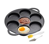 Genérico Cast Iron Pancake Pan, Nonstick Frying Pan, 7 Hole Design Nonstick Tool for Cooking Steak Crepe Pizza Breakfast Frying Baking Grilling Stove Campfire Outdoor Bbq Use for Home Kitchen Camping