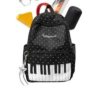 Genérico Casual Backpack - Piano Print Large Capacity Bookbag, Student Laptop Carrier | Travel School College Study Bag Hiking Airplane Commuter Organizer