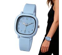 Genérico Casual Clock, Waterproof Silicone Watch, Fashion Wristwear Accessory, Simple Clear Face, Mother Girlfriend Teen Girl Gift, Commuting Exams Daily Use, Pink Girlfriend Teen Girl, White