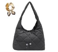 Genérico Casual Commute Quilted Underarm Bag for Women,Trendy Large Capacity Shoulder Bags,Lightweight Soft Padded Handbag