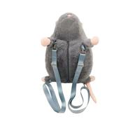 Genérico Casual Plush Backpack Mouse Design 12 Inch, Soft Stuffed Animal Daypacks Toys, Lightweight Kindergarten School Bookbags, Fuzzy Cartoon Travel Carrying Sacks For Boys Girls Daycare