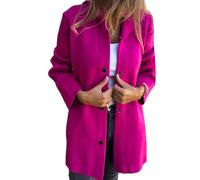Genérico Casual Single Breasted Hooded Jacket Women lightweight Flannel Long Fall Jackets Trench Coat for Women (4,5XL)