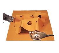 Generico Cat Activity Mat, Interactive Training Mat, Enrichment Furniture, Foldable Kitten Exercise Toy for Apartment, Travel, Outdoor, or Indoor Play, 47.24x35.43 inches, Orange