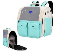 Genérico Cat Backpack | Large Breathable Pet Backpack | Foldable Cat Carrier Bag, Pet Travel Backpack, Mesh Cat Carrier Backpack, Padded Shoulder Straps Pet Bag, Animal Backpack for Cats