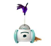 Genérico Cat Ball Dispenser, Rolling Treat Ball Feather, 4.72x4.72x3.54 Inches, Interactives Slow Feeder, Engaging Food Puzzle, Interactive Treat Toy for Cats & Dogs (Multicolor)