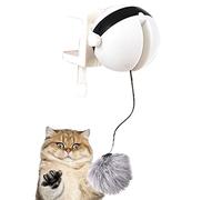 Genérico Cat Ball Toy, Battery-Powered Hangable, Automatic Interactive Toy In Cats, Playtime Training Pets, Stimulating Toys with Clip For Kittens Engaging Human Intervention, 7x7x10cm