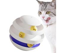 Genérico Cat Ball Track, 3 Layer Toy, Interactive Cat Toy, Self Play Entertainment, Exercise Play Device Protects Furniture for Cats Kittens Indoor Fun Activity Pet Playtime Home