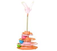 Genérico Cat Ball Track - PP 18.5x18.5x15cm | Kitten Boredom Relief Toy, Turntable Cat Tower Ball Track | For Pet Parents Trainers Animal Lovers Apartment Home Office Shelters Bedroom Living Room Use