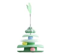 Genérico Cat Ball Track Toy - Interactive Rotating Cat Toys