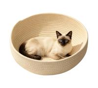 Genérico Cat Basket Bed - Round Bowl Shape Cotton Rope Washable