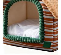 Genérico Cat Bed - 15.75x12.6x12.6 Inches Warm Indoor Cat Bed, Warm with Top View, Pets Winter House Furniture | For Winter Pet Sleeping Indoor Home Decor Bedroom Living Room Balcony Accessory