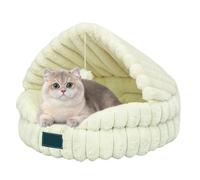 Genérico Cat Bed - 5.91 Inch Semi-Enclosed Soft Pet Nest for Indoor Napping and Sleeping, Anti-Slip Cozy Cave with Insulated Comfort for Kittens, Ideal Living Room, Bedroom, Study