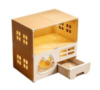 Genérico Cat Bed Cage | 2-Tier Cat Nesting House with Toilet | Çat Cave Lounge For Small & Medium Cats | Indoor Outdoor Climbing, Resting, Sleeping
