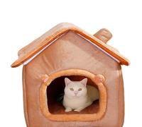 Genérico Cat Bed - Calming Pet House with Removable Cushion, Enclosed Cat Cave, Soft Plush Warm Interior, Portable Sleep Nest Design, Pet Resting Accessory for Kitten, Puppy, Winter, Home